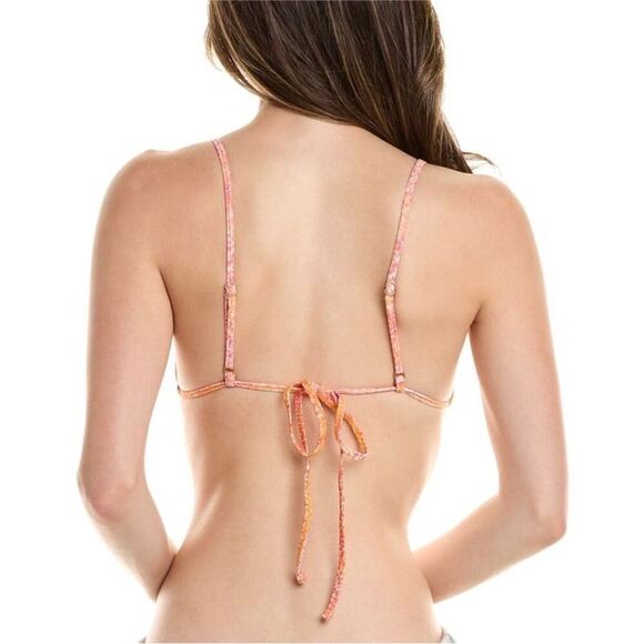 Ramy Brook Womens  Printed Harbor Bikini Top, Pink M NWT $128 - Picture 2 of 6